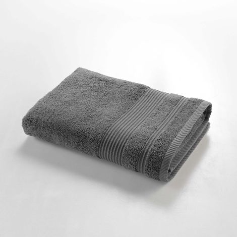 Serviette ou drap de douche 70 x 130 cm Tendresse anthracite (1/4)