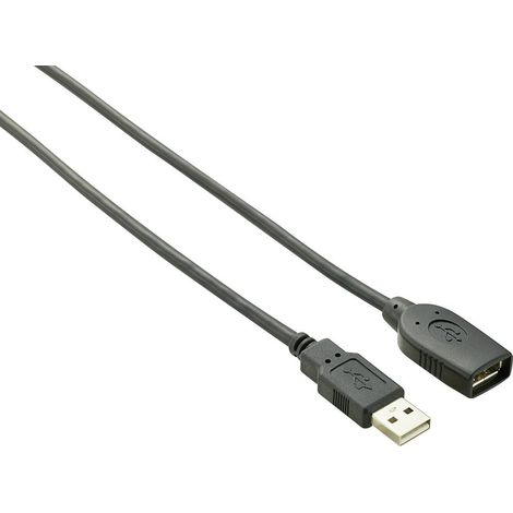 Renkforce Câble USB USB 2.0 USB-A mâle, USB-A femelle 10.00 m noir contacts dorés RF-4096104 Y832861 (1/3)