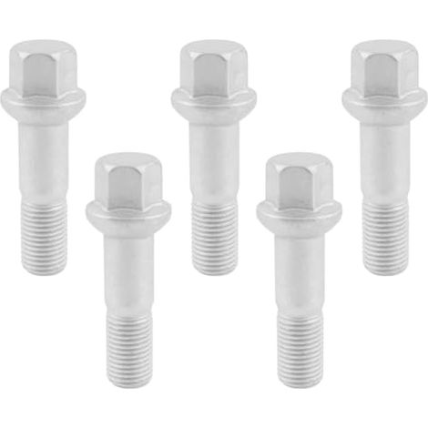 Lot de 5 boulons de roue M14 x 1,5 OEM 0009905307 - Tige hexagonale de 4,6 cm - Compatible avec Mercedes-Benz S420 G550 S55 AMG R500 ML350 R320 - Accessoires de roue professionnels pour voiture (1/5)