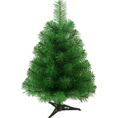 Sapin de Noël artificiel de 60 cm avec support en plastique pour décoration de Noël à la maison (vert)-Green