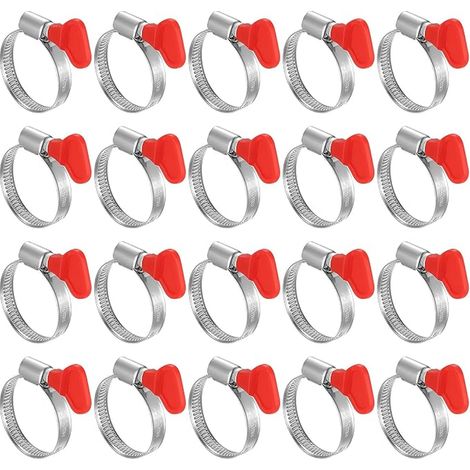 Collier Serrage Inox Réglable 32-44mm Métallique Tuyaux (1/5)
