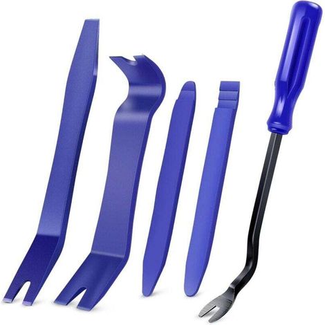 Kit di strumenti per la rimozione delle finiture auto da 5 pezzi, kit di strumenti antigraffio per la rimozione del pannello della clip della portiera dell'auto e del cruscotto audio