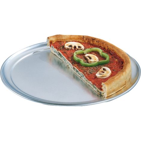 García de Pou - Piatto piatto per pizza, 33 cm, colore: Argento