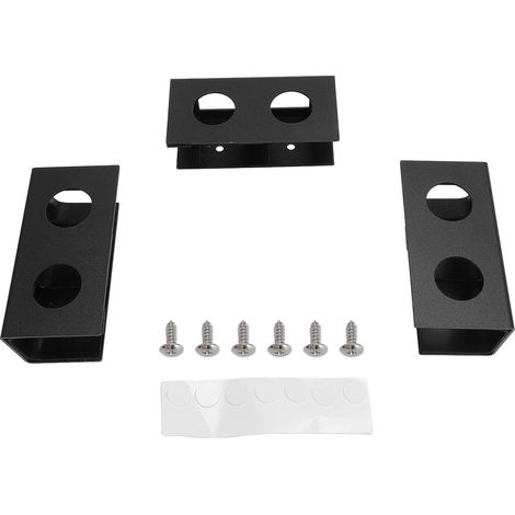 Support de bureau pour ordinateur portable en alliage d'aluminium, étagère métallique avec silicone anti-rayures, pour ordinateur portable et boîtier TV (noir). (1/5)