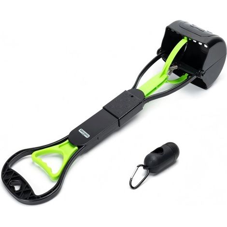 Ramasse-crottes rétractable pour chien avec porte-sac