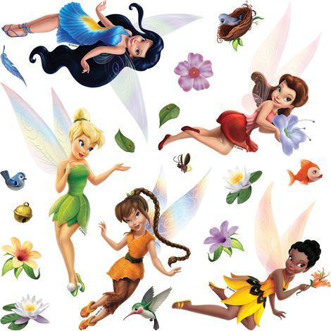 sticker mural Fées vert, bleu et orange  - Disney