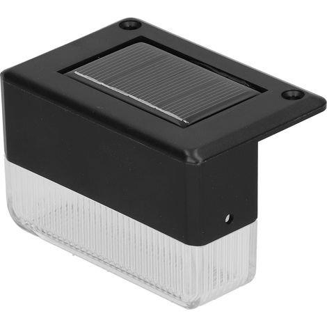 Lampes LED pour marches, lampes solaires, éclairage extérieur pour jardin et cour, 3 LED pour clôture, marches, escaliers, éclairage décoratif paysager, balustrade, porche, lampes pour marches (4 pièc (1/5)