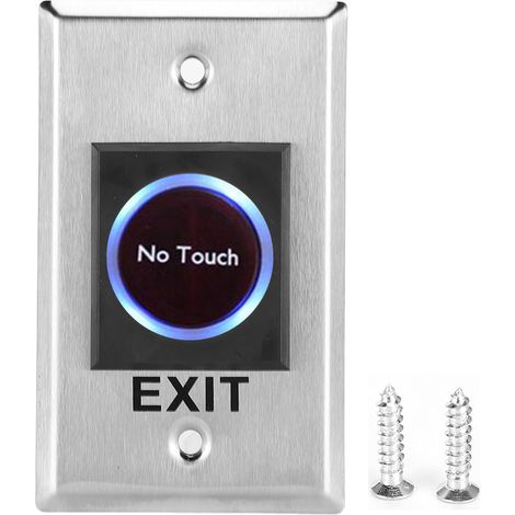 Interrupteur infrarouge DC12V sans contact tactile, bouton de sortie libre avec rétroéclairage pour contrôle d'accès. (1/5)