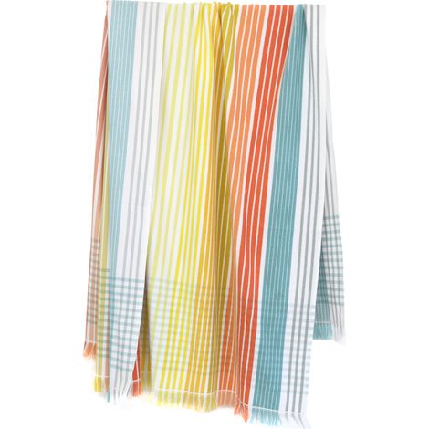 Drap de plage fouta en coton 100x180 cm CLEYA multicolore (1/5)