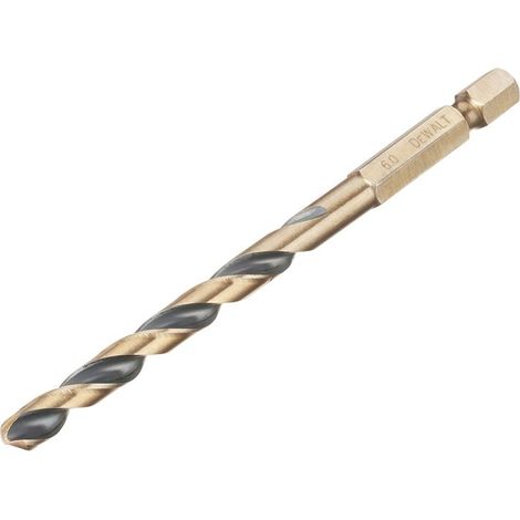 Dewalt DT20608-QZ BLACK&GOLD Hex HSS-G Drill Bit 6.0mm DEWDT20608QZ