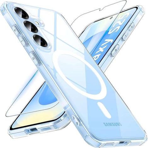 Étui de protection transparent en verre trempé MagSafe pour Samsung Galaxy S25 5G (1/4)