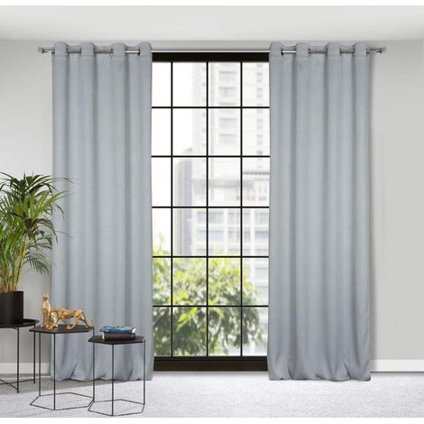 PRÊT RIDEAU CARLO 135X250 CM GRIS (1/5)