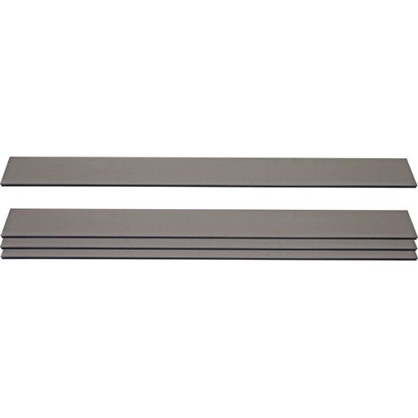 [NUNCA USADO] Lote de 4 lamas de protección WPC Sarthe, tablas cortaviento, aprox. 1 m², 180 cm, gris