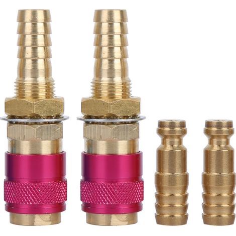 Roter M10-Wasser- und Gasadapter, Schnellanschluss für WIG-Schweißbrenner, 2 Stück (1/5)
