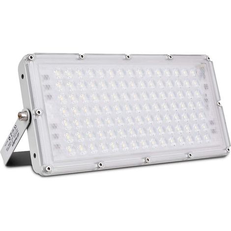 Projecteur ExtéRieur à Led 100W, Projecteur à Led Super Lumineux Blanc Froid 6500K-10000LM, Projecteur éTanche IP65, Pour Jardin, Garage, Terrain De Sport [Classe énergétique F] (1/5)