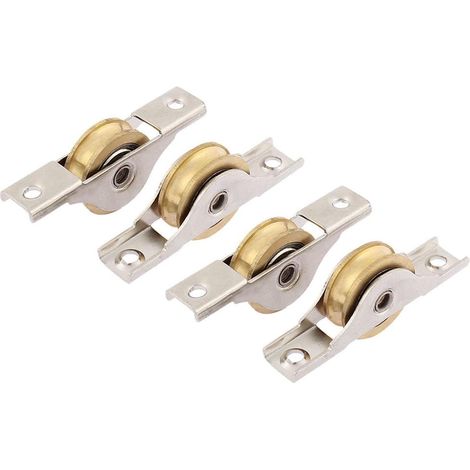 4pcs roulette porte simple coulissante poulie Fenêtre roue 26mm Galet verre (1/5)