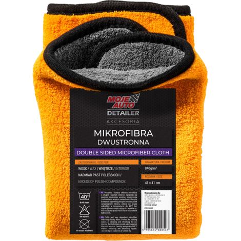 020547 Panno per la pulizia auto in microfibra a doppio strato, 840 g/m2, 41x41 (1/4)