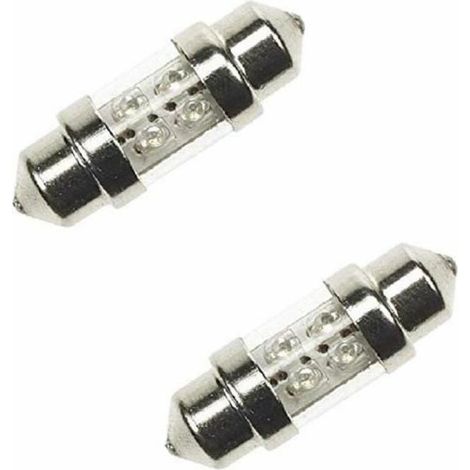 2 ampoules navette LED 12 V 8 W SV8,5 11 x 30 mm