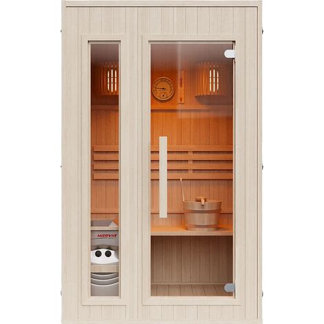 Sauna finlandese 2 posti L120xP105xH190 cm - ULVILA (1/4)