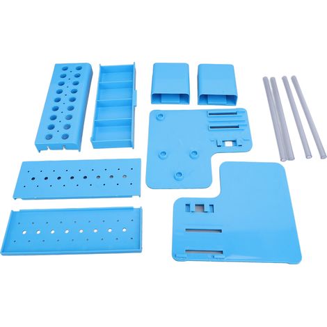 Ortviai Support de Rangement pour Tournevis en Plastique – Organiseur de Bureau Multifonctionnel avec 18+8 Logements, 4 Tiroirs & Colonnes de Soutien (1/5)