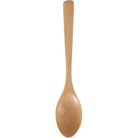 Ensemble cuillère et fourchette en bois naturel, vaisselle à dessert pour ustensiles de cuisine (cuillère) (1/5)