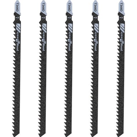 Lot de 5 lames de scie sauteuse T344D avec tige en T de 152 mm, lames de scie sauteuse pour bois et métal (1/5)