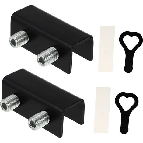 2pièces Serrures De Fenêtre De Sécurité Butée De Fenêtre Coulissante Serrure De Avec Clés Réglables Et Antirouille Pour Et Coulissantes
