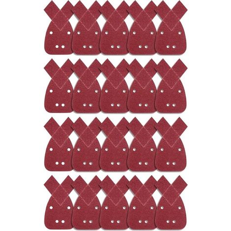 20 Pièces Feuilles Abrasives Triangles Feuilles de Ponçage 40 Grain Mouse Sanding Sheet Papier Abrasif pour Detail Palm Sander (1/5)