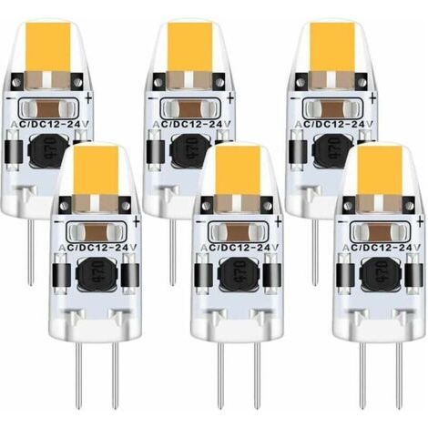 BUNTHAUS G4 LED-Lampe, 2 W, 6er-Pack, 12 V, warmweiß (3000 K), entspricht einer 15-W-Halogenlampe (200 lm), dimmbar, 360° Abstrahlwinkel, flimmerfrei