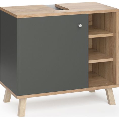 Mueble bajo lavabo Senyo, Antracita, 60 x 54 cm, Vicco (1/5)