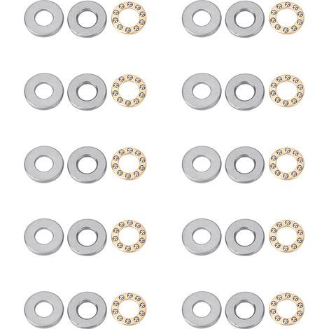 10 hochpräzise Miniatur-Axialkugellager aus Flachstahl (9 x 20 x 7 mm) – 10er-Packung (1/5)