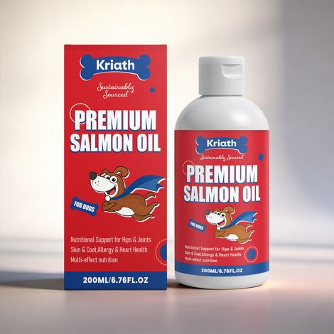 Huile de saumon pour animaux de compagnie, formule douce, convient à toutes les races de chiens, texture légère - Huile de saumon pour animaux de compagnie 200 ml (1/5)