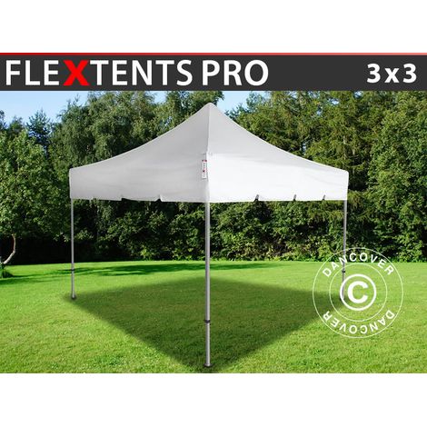 Faltzelt Faltpavillon Wasserdicht FleXtents PRO "Peaked" 3x3m (1/5)