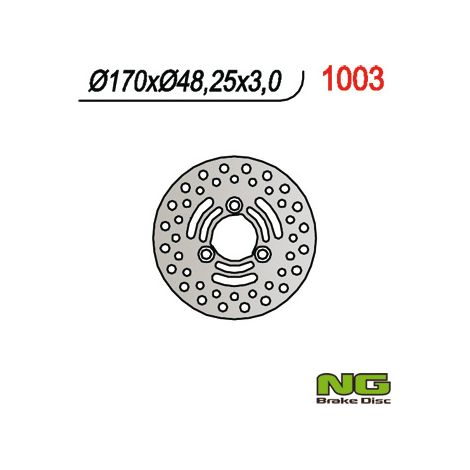 Disco freno anteriore Suzuki LTZ, LTA, LTF 250-500 (170x3 mm, 3 fori)