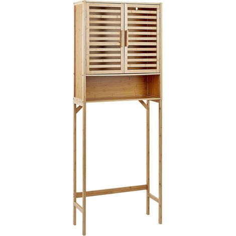 Bathroom Cabinet OKARCHE Bamboo Wood 63 cm Light Brown (1/5)