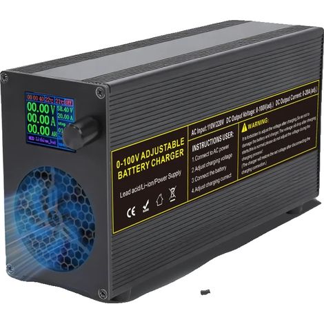 Akkuladegerät, einstellbare Lademodi, hohe Ausgangsleistung, DC100V20A-HS (1/2)
