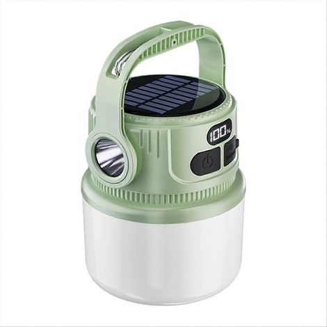 Ampoule solaire LED rechargeable, lanterne portable étanche pour marché nocturne, camping, tente, lampe de secours en cas de panne de courant. (1/5)