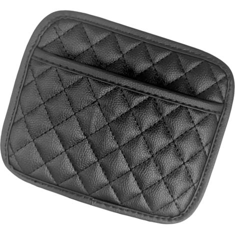 Sac de rangement de voiture en cuir pour clés, cartes, petits objets, sièges arrière, console centrale (1/5)