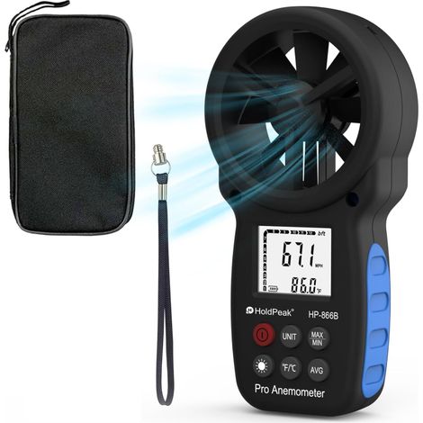 Anémomètre Portable, Anémomètre Numérique Haute Précision, Mesure la Vitesse du Vent, la Température, pour VMC, Extérieur, Drones (1/5)