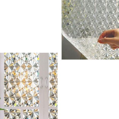 Confezione da 2 pellicole decorative per finestre effetto vetro satinato, 45 x 100 cm, per la privacy. (1/5)