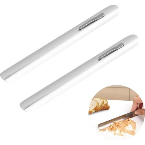 2 Pièces Ramasse Miettes de Table en INOX,Ramasse Miettes Manuel Courbé,Acier Inoxydable Argent Grattoir À Miettes,Ramasse Miettes de Table INOX Courbé,Idéal pour débarasser Votre Nappe (1/5)
