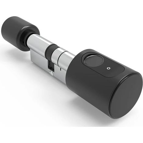 Serrure de porte intelligente Serrure Intellinte À Cylindre Européen Réglable, Tuya BLE, Empreintes Digitales, Carte IC, Clés, Application De Téléphone, Serrure De Porte Électronique For La Maison, No (1/5)