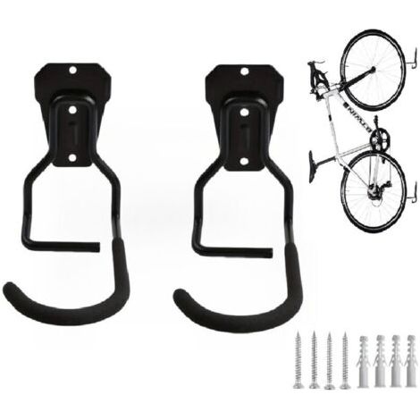 Ensemble de 2 crochets verticaux en L, support de vélo, crochet robuste pour support mural de vélo pour garage