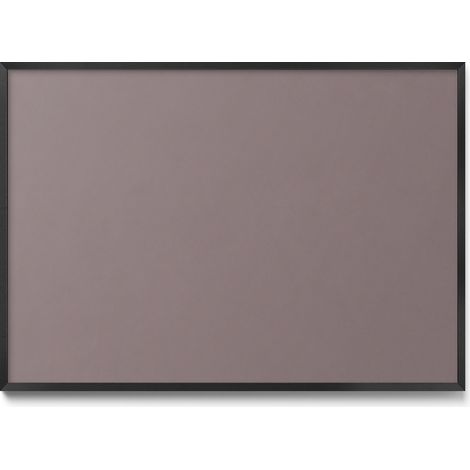 Tableau Magnétique en Métal pour Aimants - Motif Couleur marron clair - Minimaliste - Cadre Noir - 100x70 cm - Tableau Métallique Aimanté