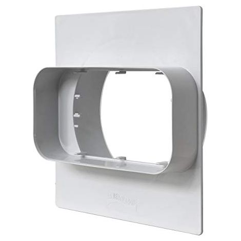 La Ventilazione PM157B Plaque de passage murale ronde pour tuyau rectangulaire 150 x 70 mm - 125 mm Blanc (1/2)