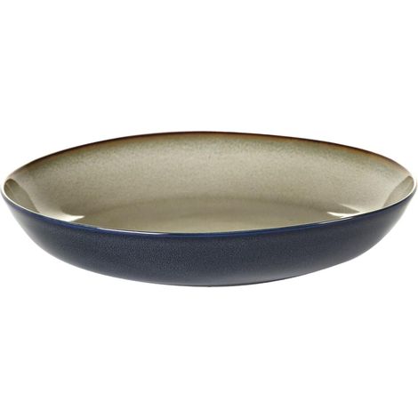 SERAX Teller tief L Misty Grey / Dark Blue, ø: 235 mm (1/4)