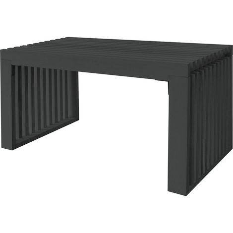 Home Deluxe - Banco de madera LORA negro - 78 cm