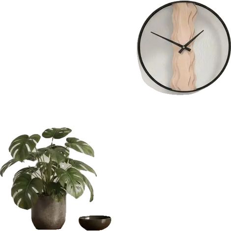 Reloj de pared, diseño de hierro y madera de roble, adecuado para diversos espacios, verde militar. (1/2)