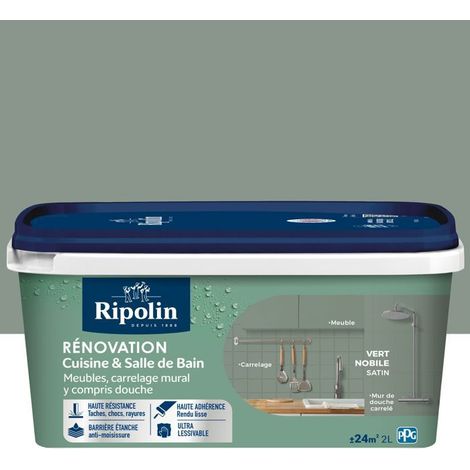 Farben Renovierung Küche und Bad - Nobile Grün - Satin - Ripolin - 2L