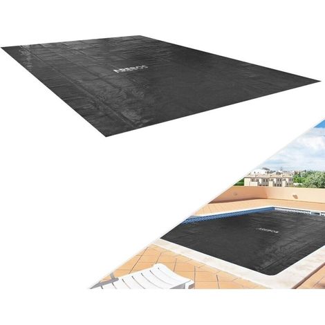 Housse isolante pour piscine 3 m × 2 m – Film polyéthylène noir 120 µm – Réduction de l’évaporation et augmentation de la température de l’eau jusqu’à +8 °C (1/5)